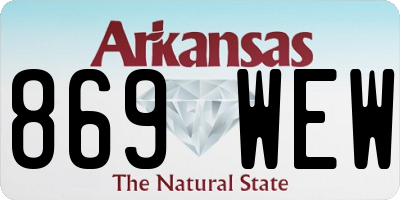 AR license plate 869WEW
