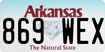 AR license plate 869WEX