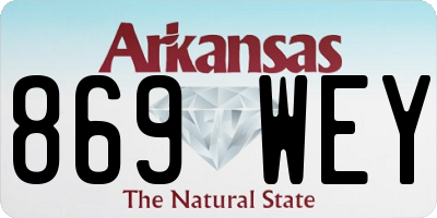 AR license plate 869WEY