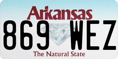 AR license plate 869WEZ
