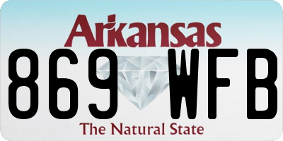 AR license plate 869WFB