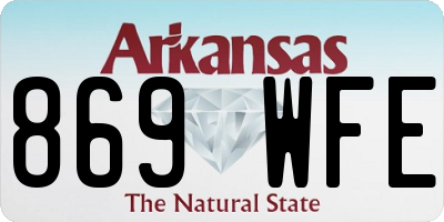 AR license plate 869WFE