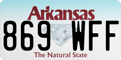 AR license plate 869WFF