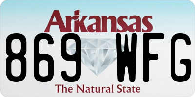 AR license plate 869WFG