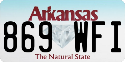 AR license plate 869WFI