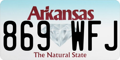 AR license plate 869WFJ