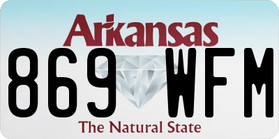 AR license plate 869WFM