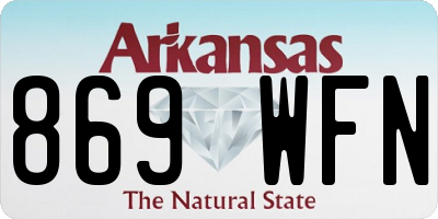 AR license plate 869WFN