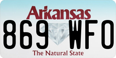 AR license plate 869WFO