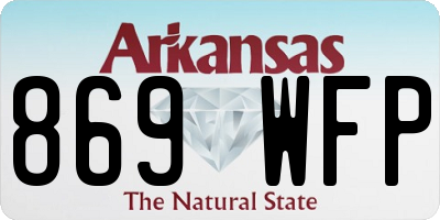 AR license plate 869WFP