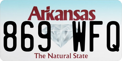 AR license plate 869WFQ