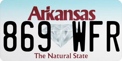 AR license plate 869WFR
