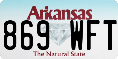 AR license plate 869WFT