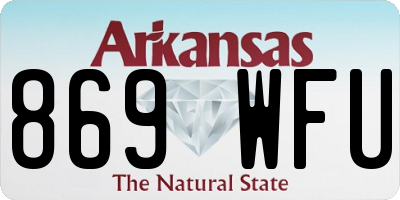 AR license plate 869WFU