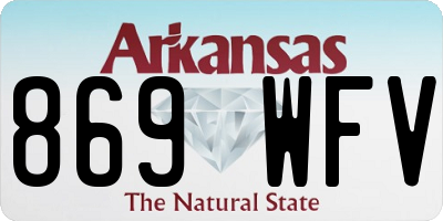 AR license plate 869WFV
