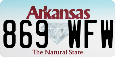 AR license plate 869WFW