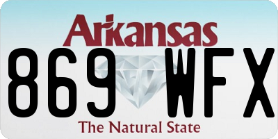 AR license plate 869WFX