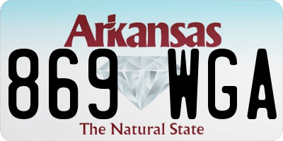 AR license plate 869WGA