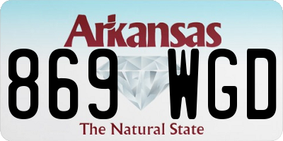 AR license plate 869WGD