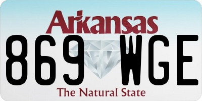 AR license plate 869WGE