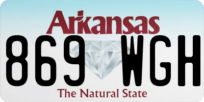 AR license plate 869WGH