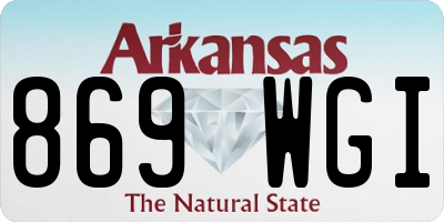 AR license plate 869WGI