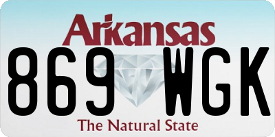 AR license plate 869WGK