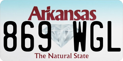 AR license plate 869WGL