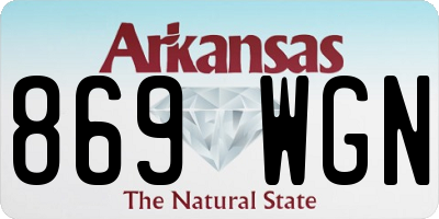 AR license plate 869WGN