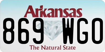 AR license plate 869WGO