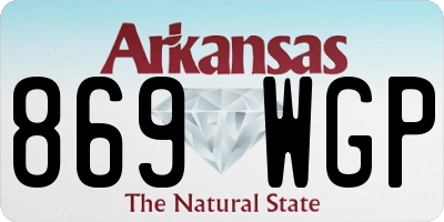 AR license plate 869WGP