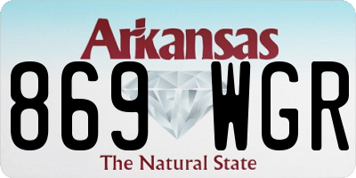 AR license plate 869WGR