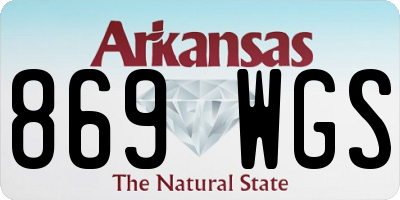 AR license plate 869WGS