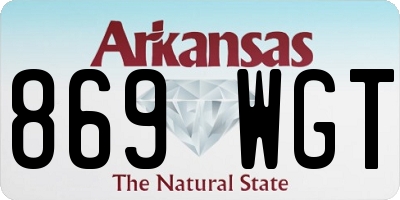 AR license plate 869WGT
