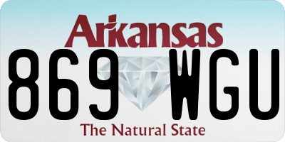 AR license plate 869WGU