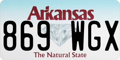 AR license plate 869WGX