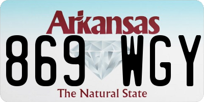 AR license plate 869WGY