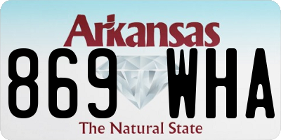 AR license plate 869WHA