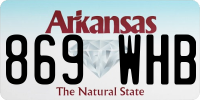 AR license plate 869WHB