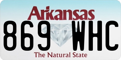 AR license plate 869WHC