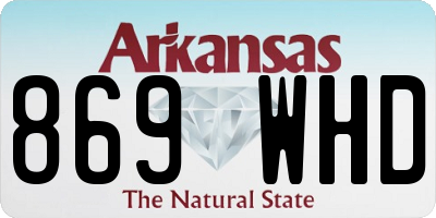 AR license plate 869WHD