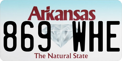 AR license plate 869WHE