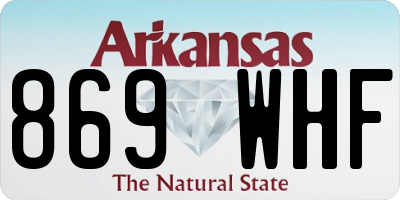 AR license plate 869WHF
