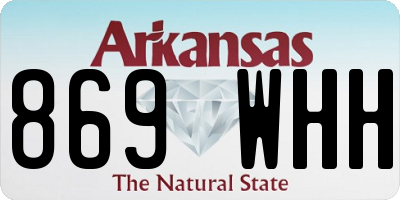 AR license plate 869WHH