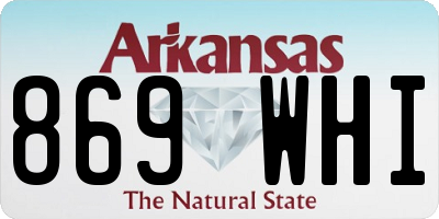 AR license plate 869WHI