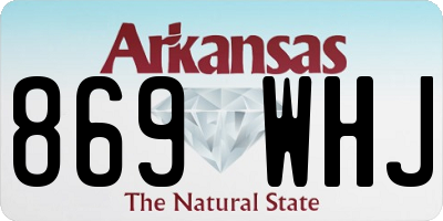 AR license plate 869WHJ