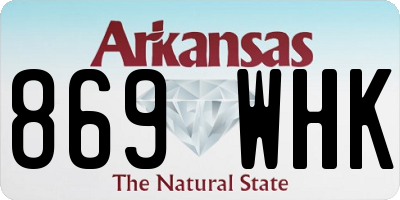 AR license plate 869WHK
