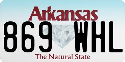 AR license plate 869WHL