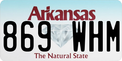 AR license plate 869WHM