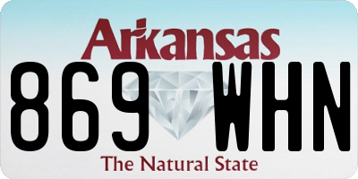 AR license plate 869WHN